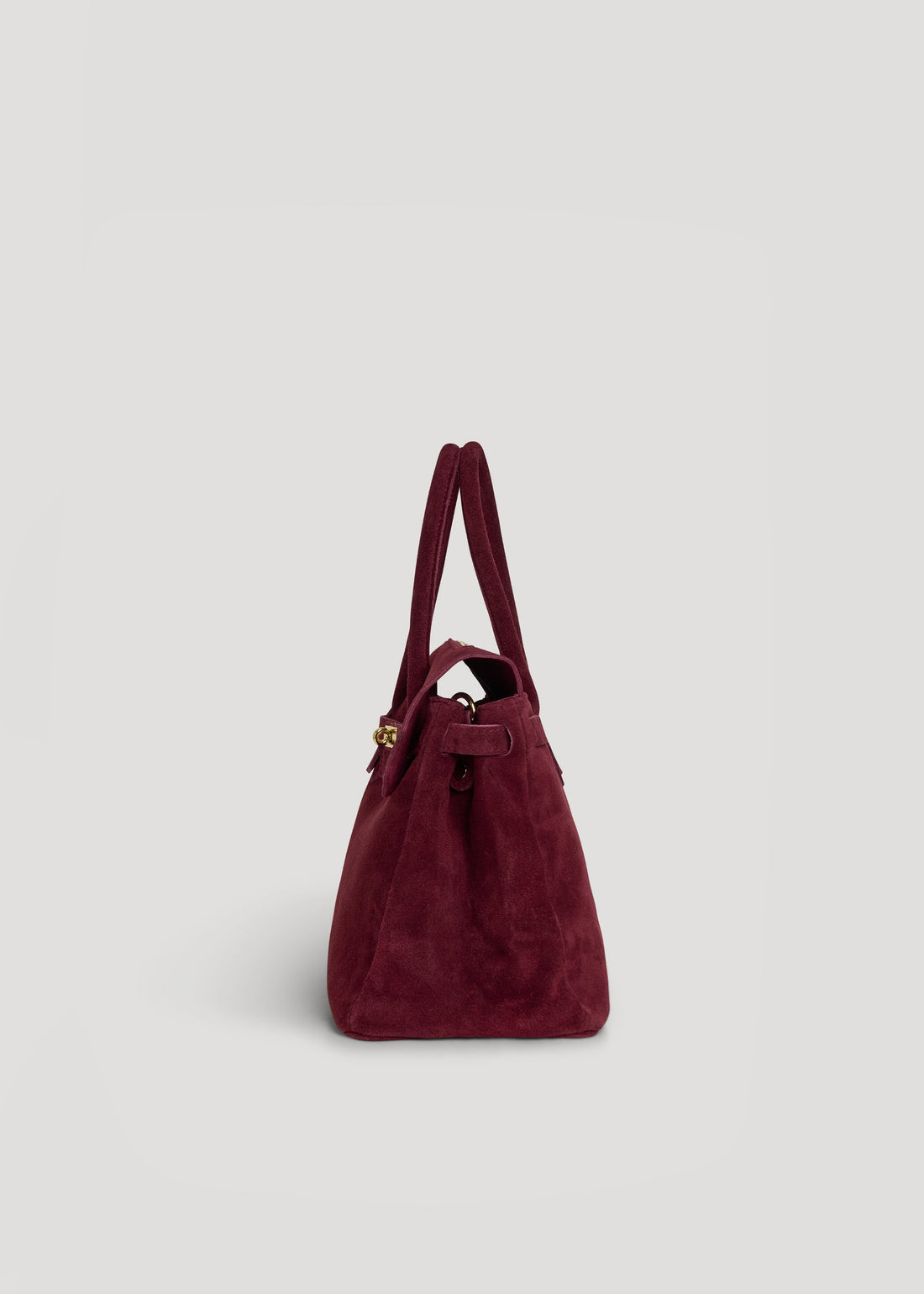 Elizabeth Bag in Burgundy Suede and Togo Leather