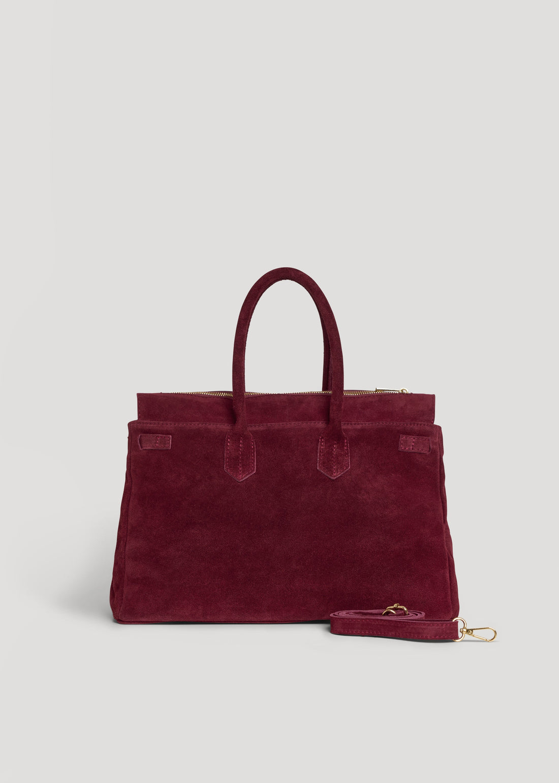 Elizabeth Bag in Burgundy Suede and Togo Leather