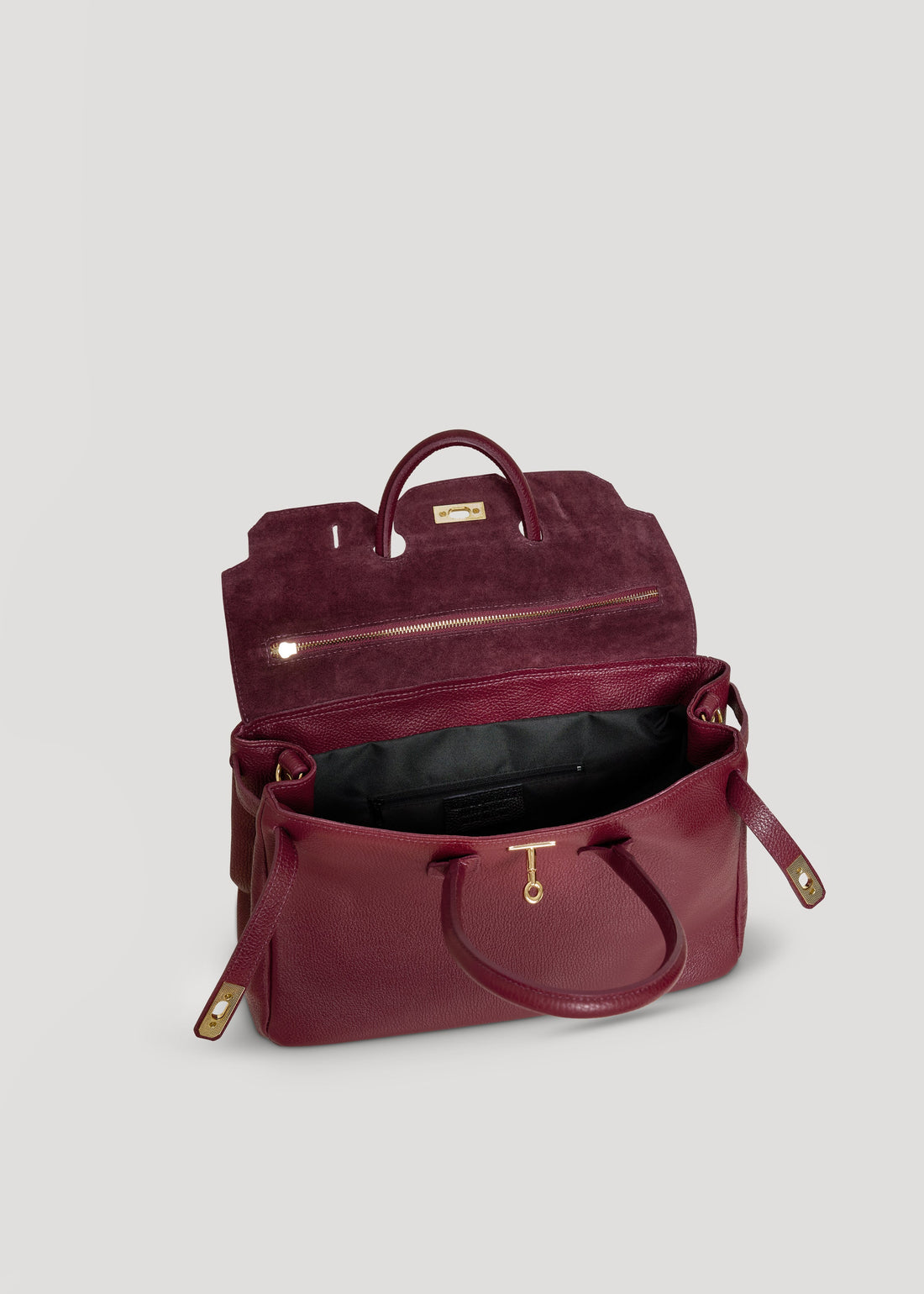 Elizabeth Bag in Burgundy Togo Leather