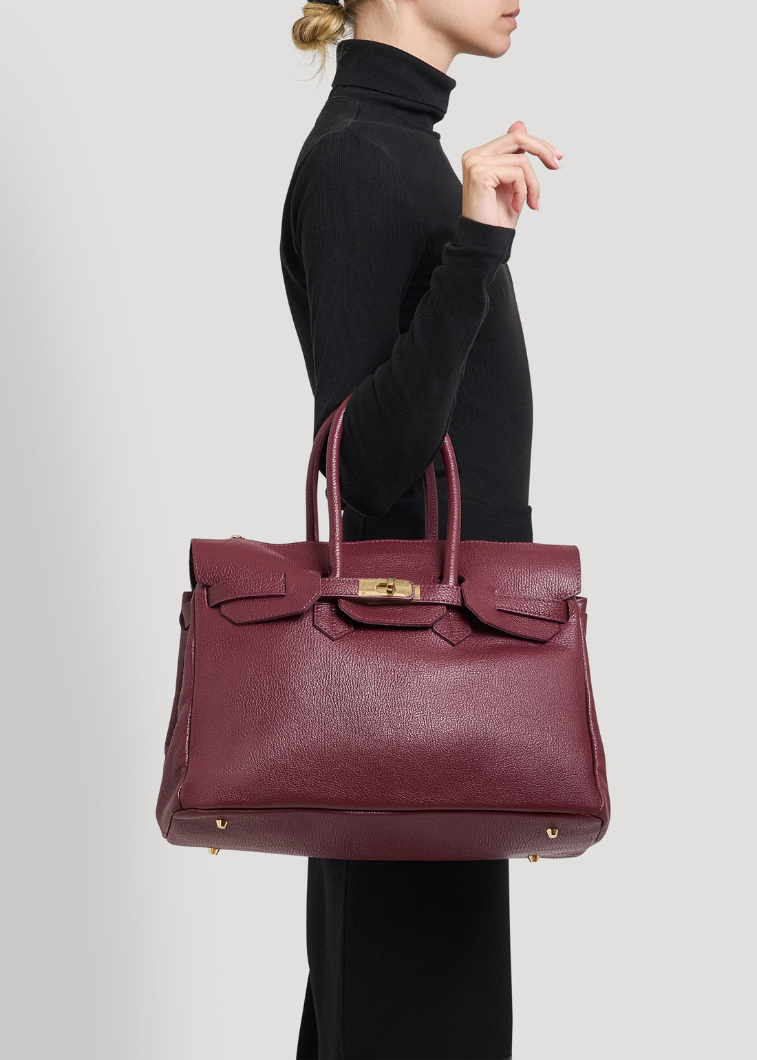 Elizabeth Bag in Burgundy Togo Leather