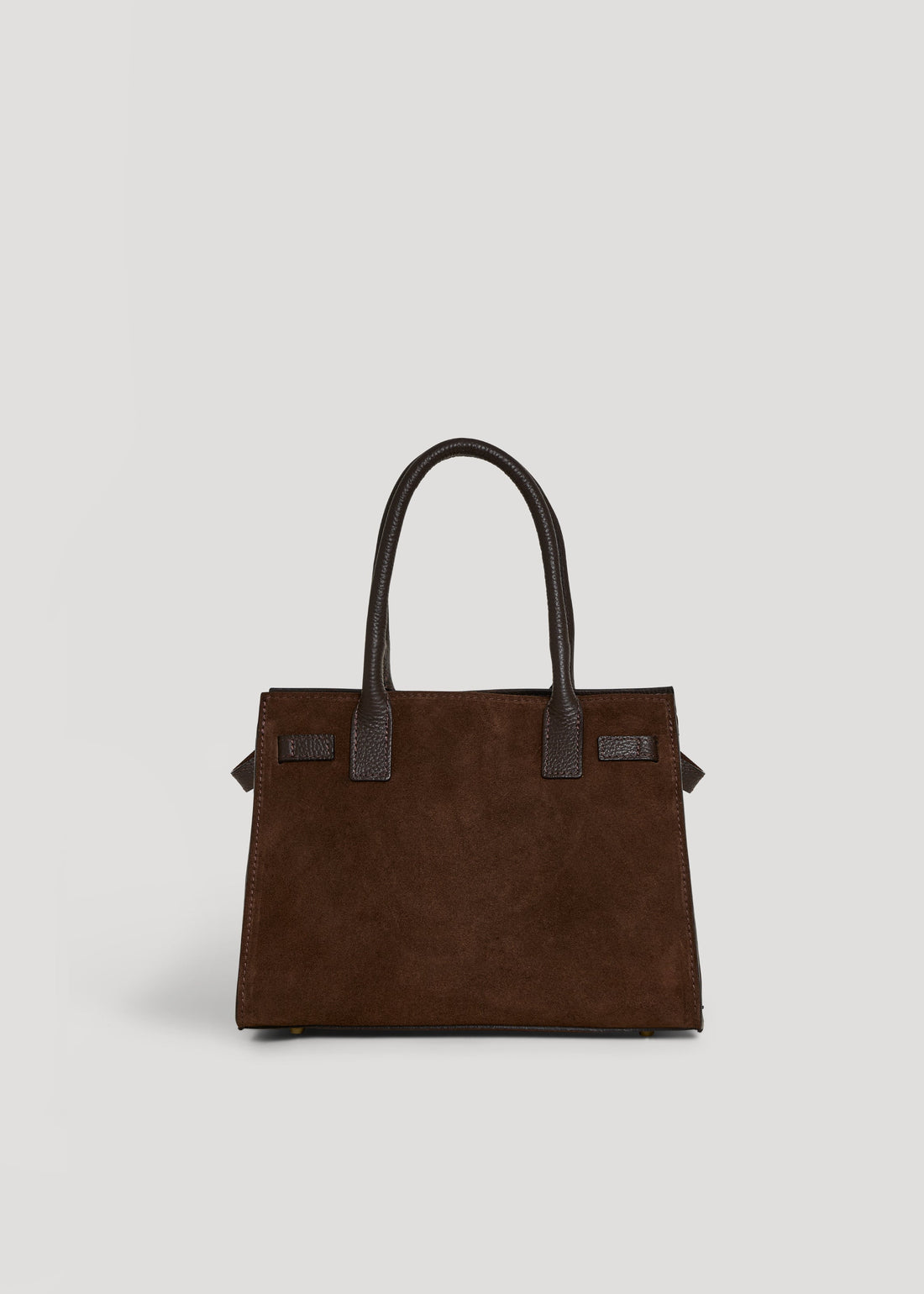 Grace Bag in Dark Brown Suede and Togo Leather