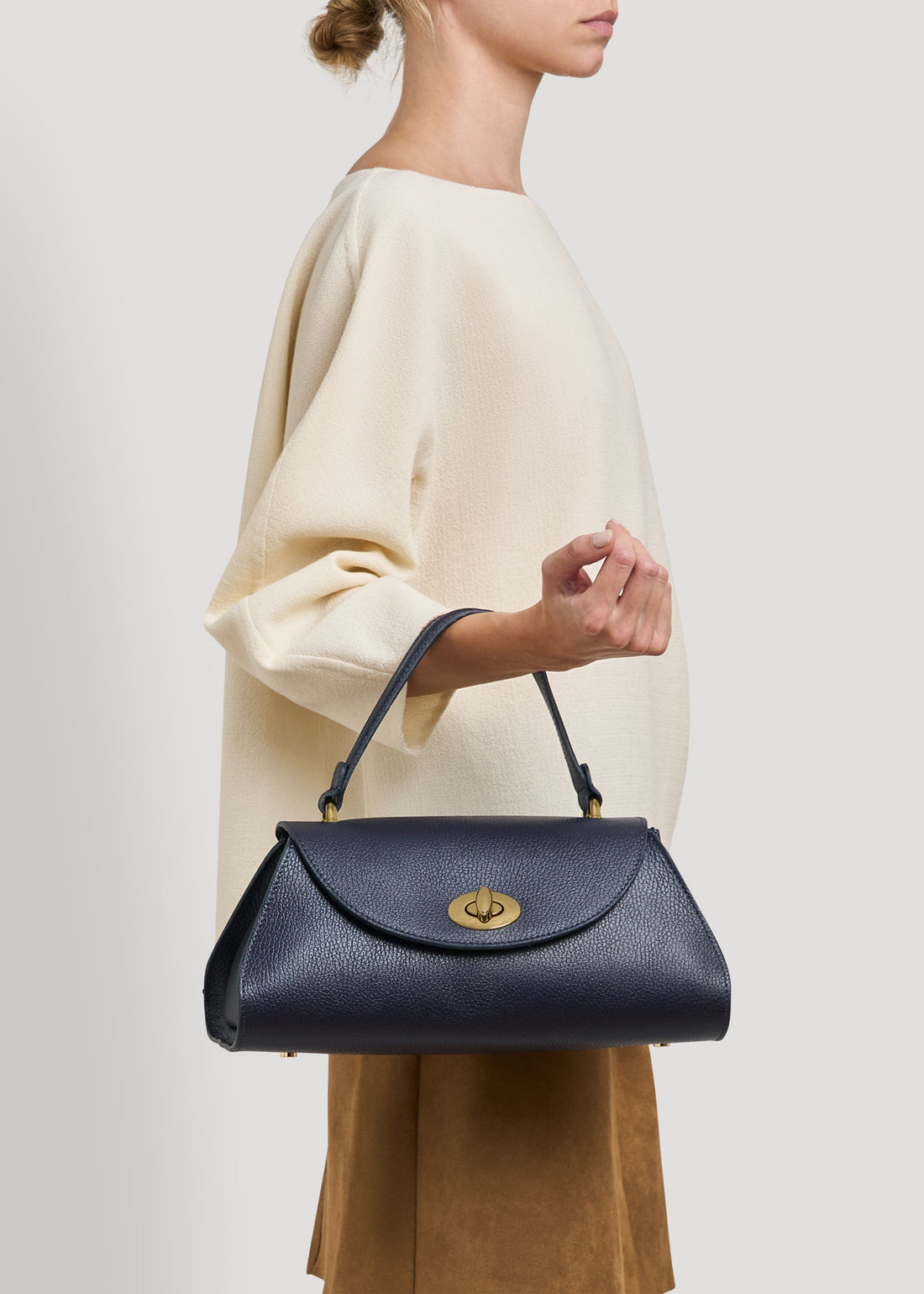 Florence Bag in Navy Blue Togo Leather