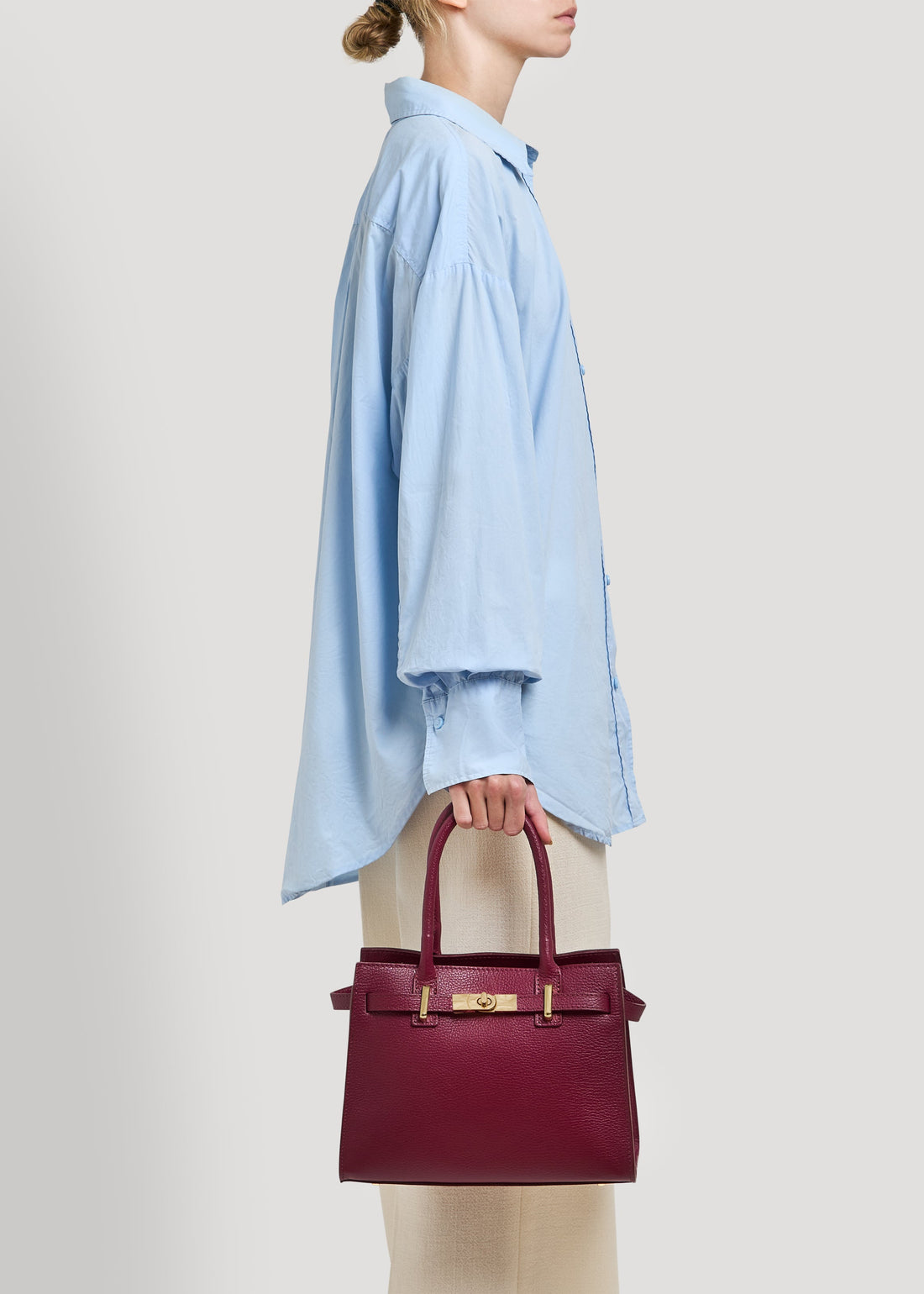 Grace Bag in Burgundy Togo Leather