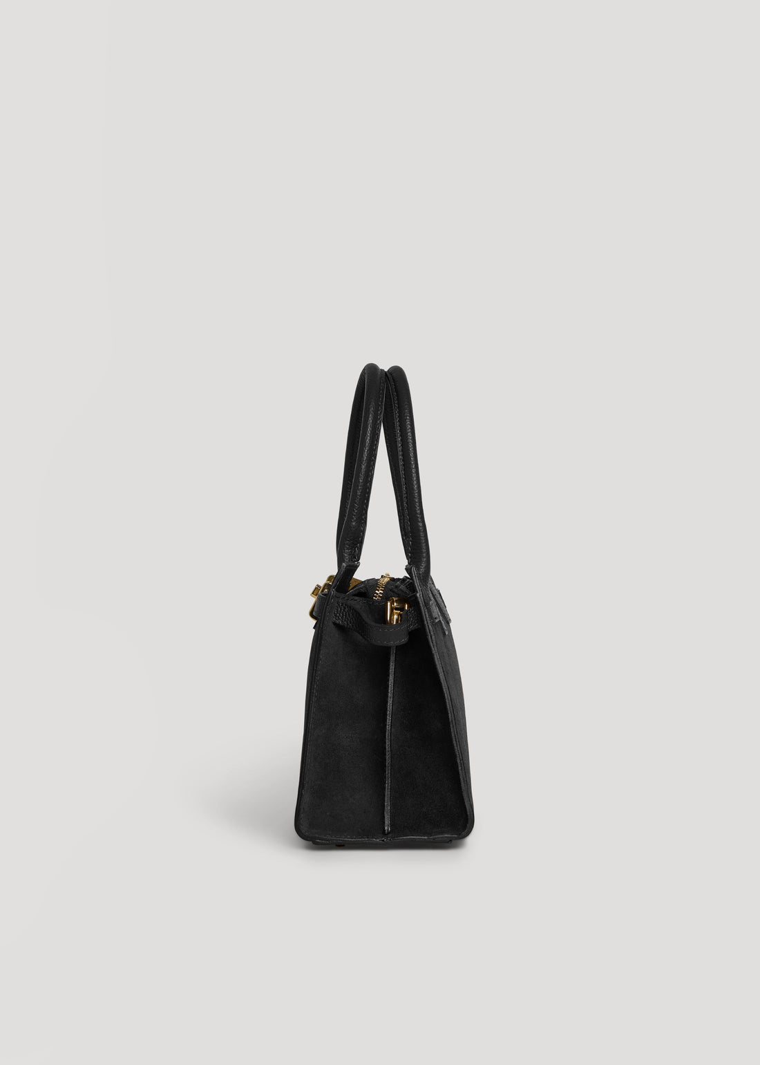 Grace Bag in Black Suede and Togo Leather