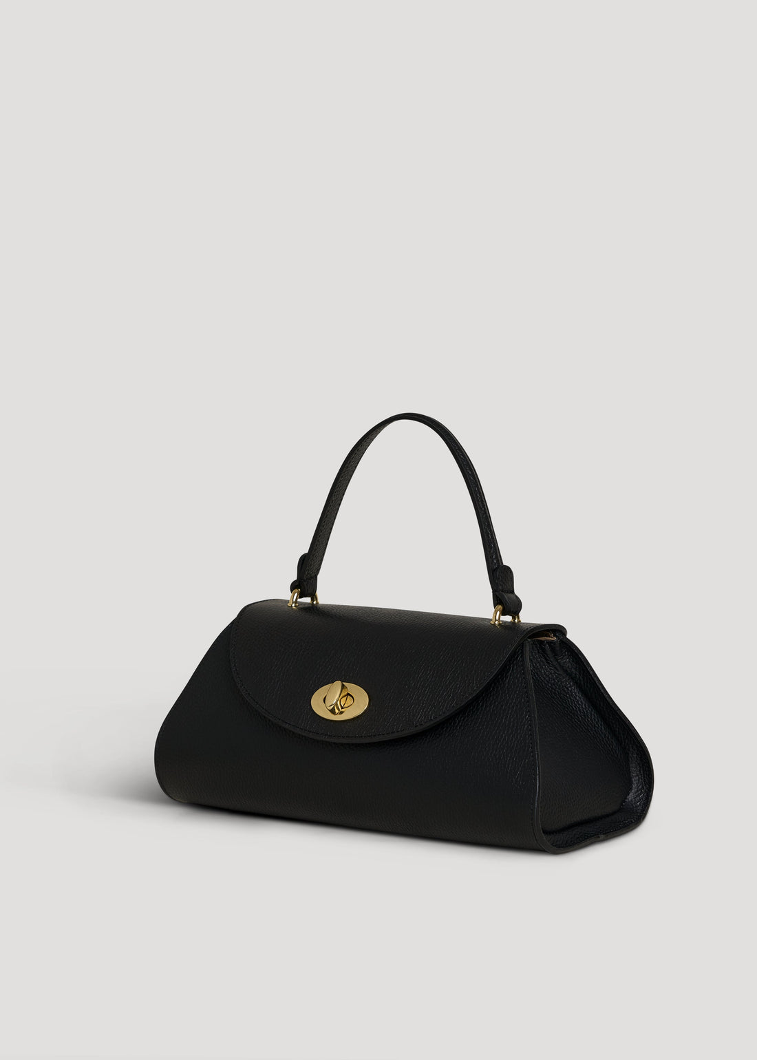 Florence Bag in Black Togo Leather