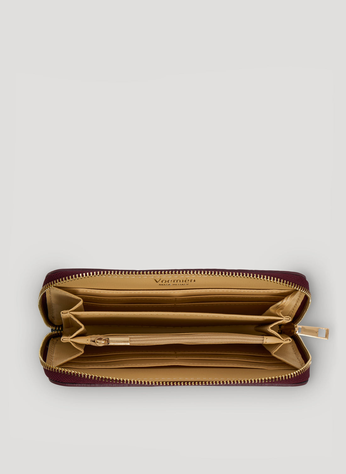 Large Wallet in Burgundy Togo Leather