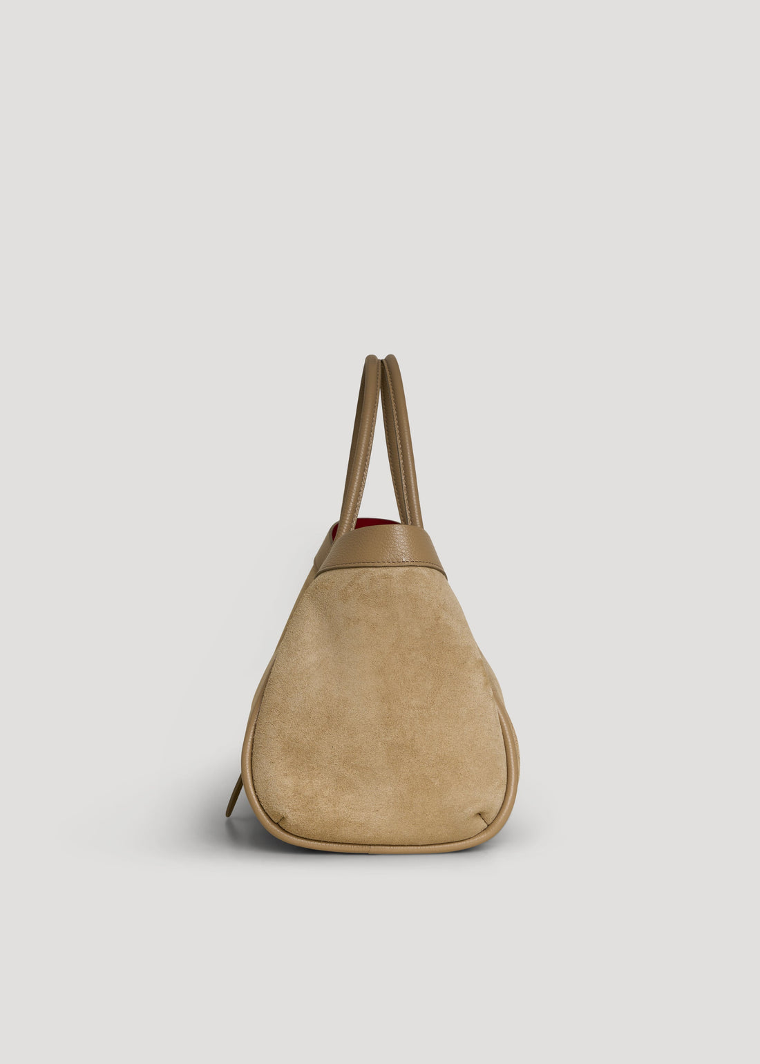 Mayfair Bag in Taupe Suede and Togo Leather