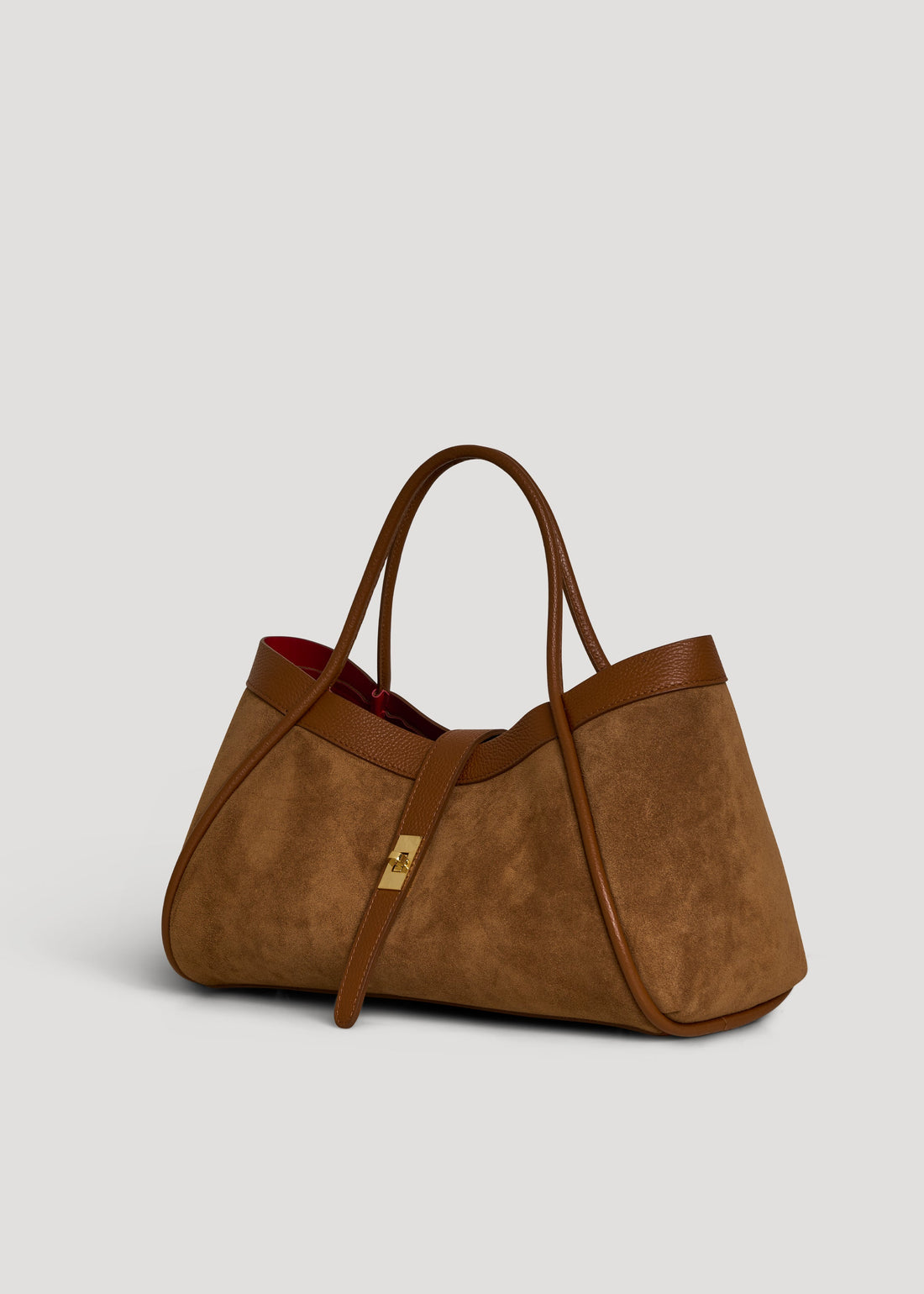 Mayfair Bag in Tan Suede and Togo Leather