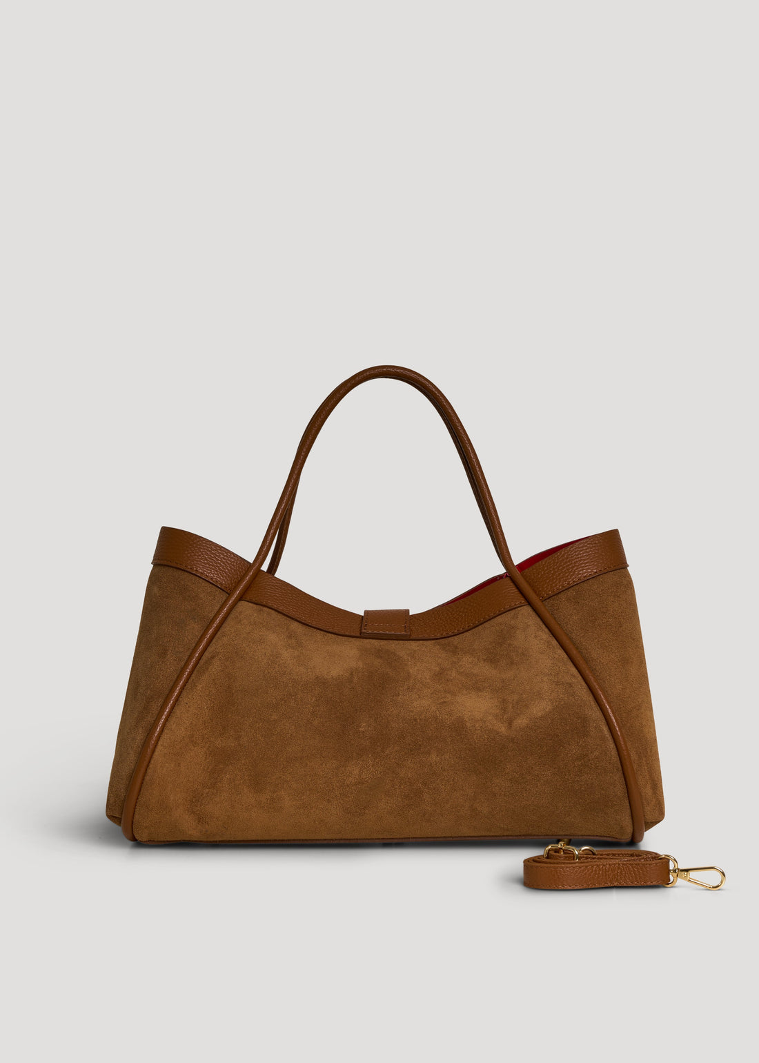 Mayfair Bag in Tan Suede and Togo Leather