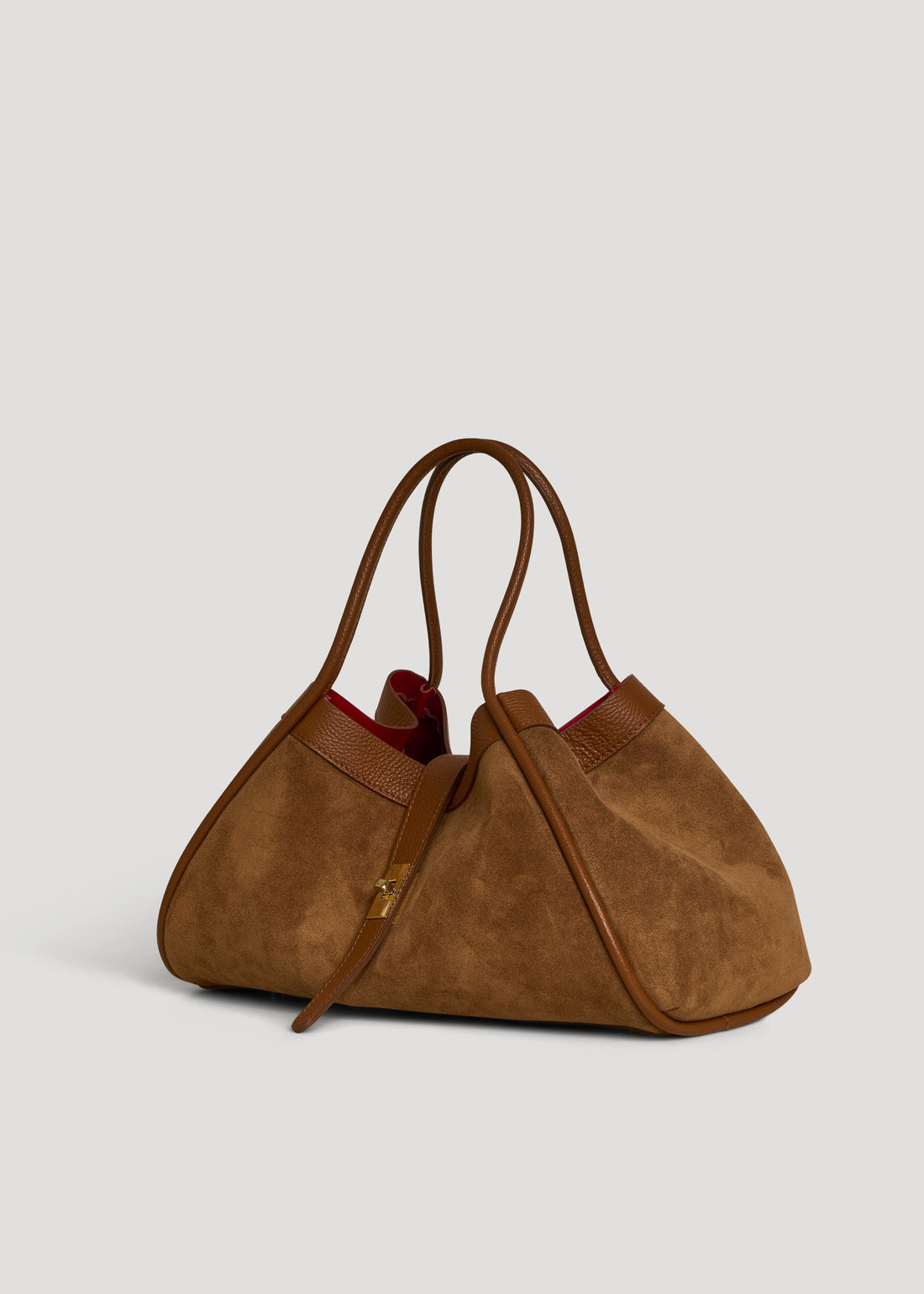 Mayfair Bag in Tan Suede and Togo Leather