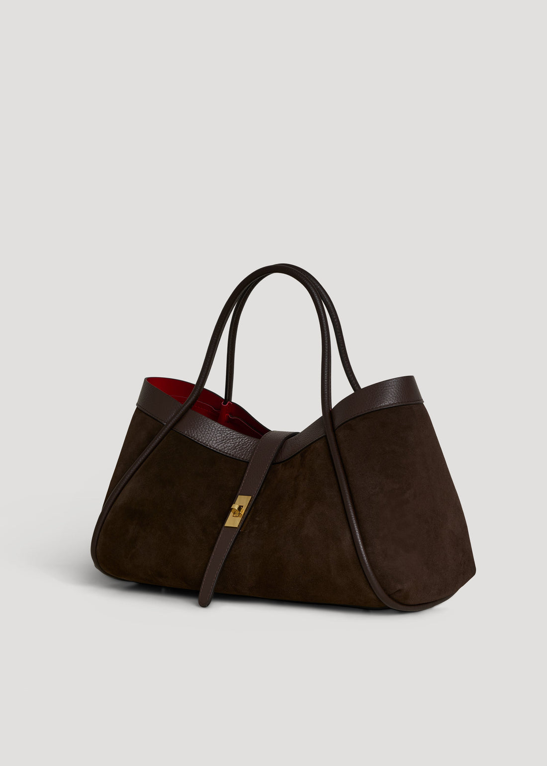 Mayfair Bag in Dark Brown Suede and Togo Leather