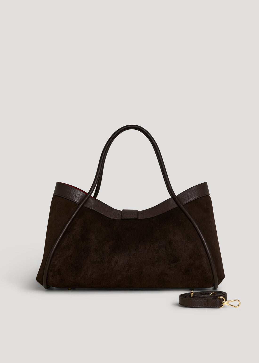 Mayfair Bag in Dark Brown Suede and Togo Leather