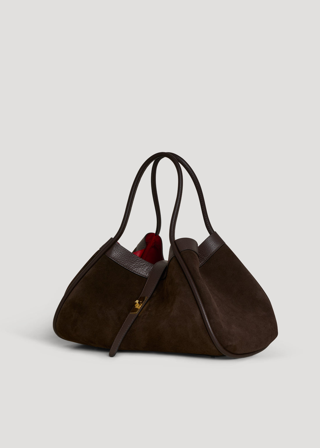 Mayfair Bag in Dark Brown Suede and Togo Leather