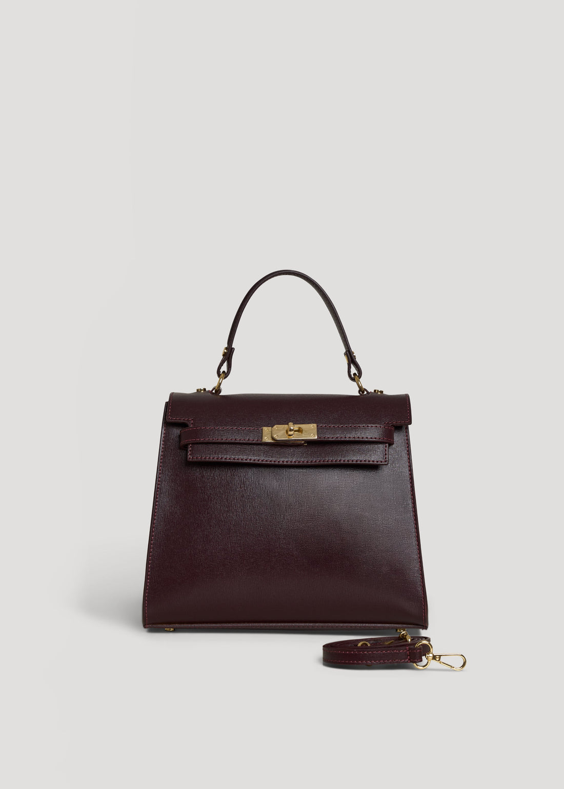 Zaira Bag in Bordeaux Saffiano Leather