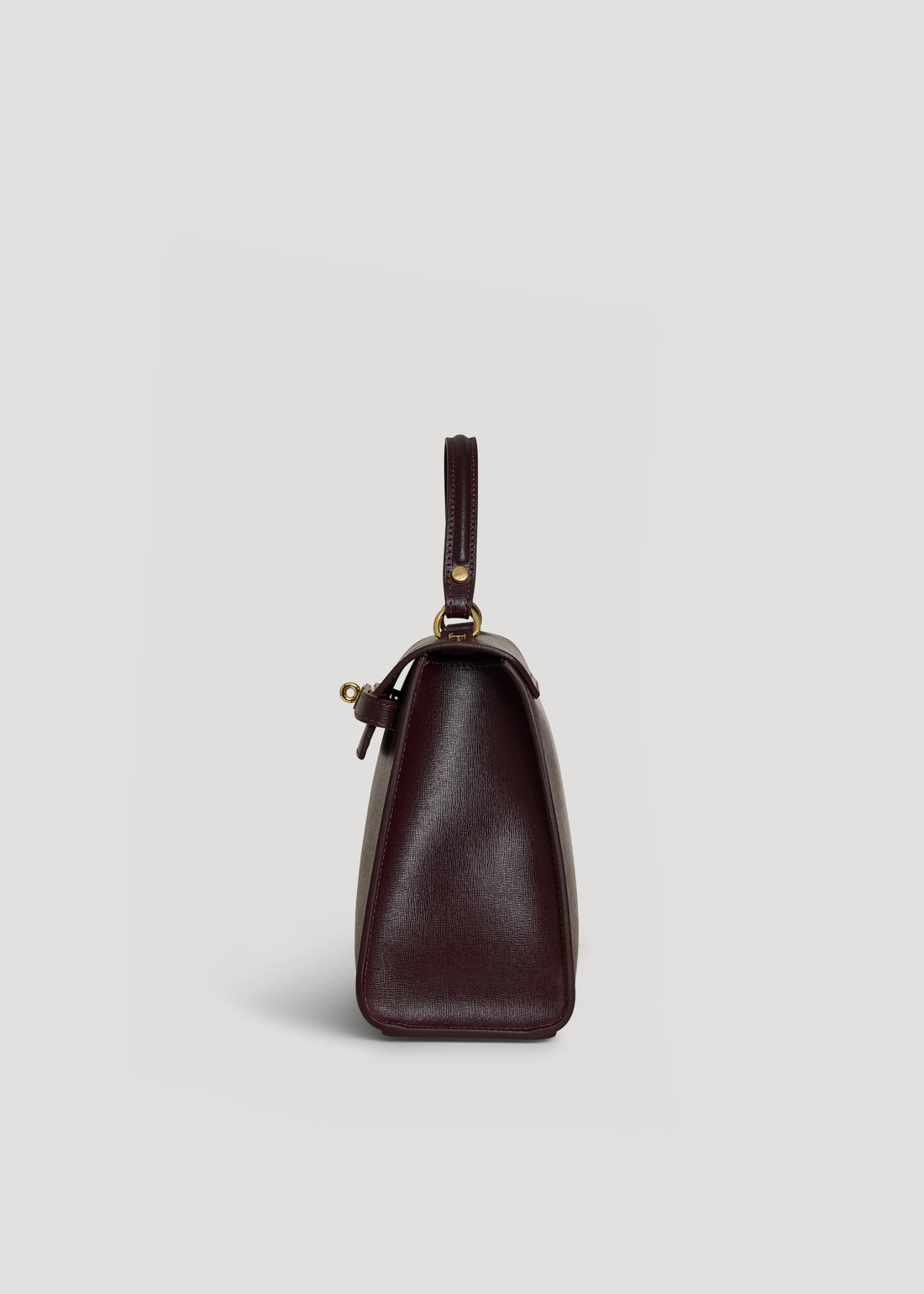 Zaira Bag in Bordeaux Saffiano Leather