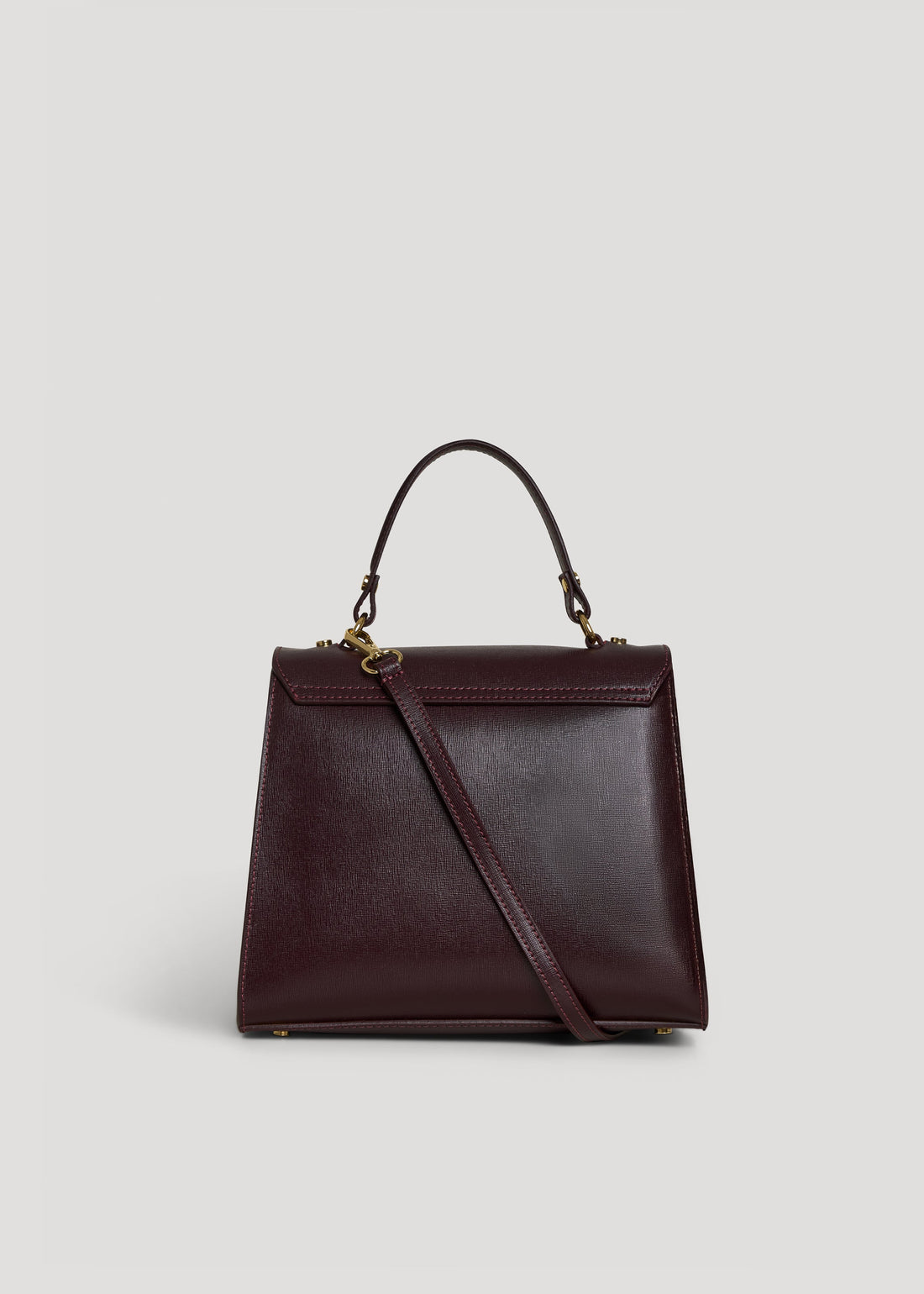 Zaira Bag in Bordeaux Saffiano Leather