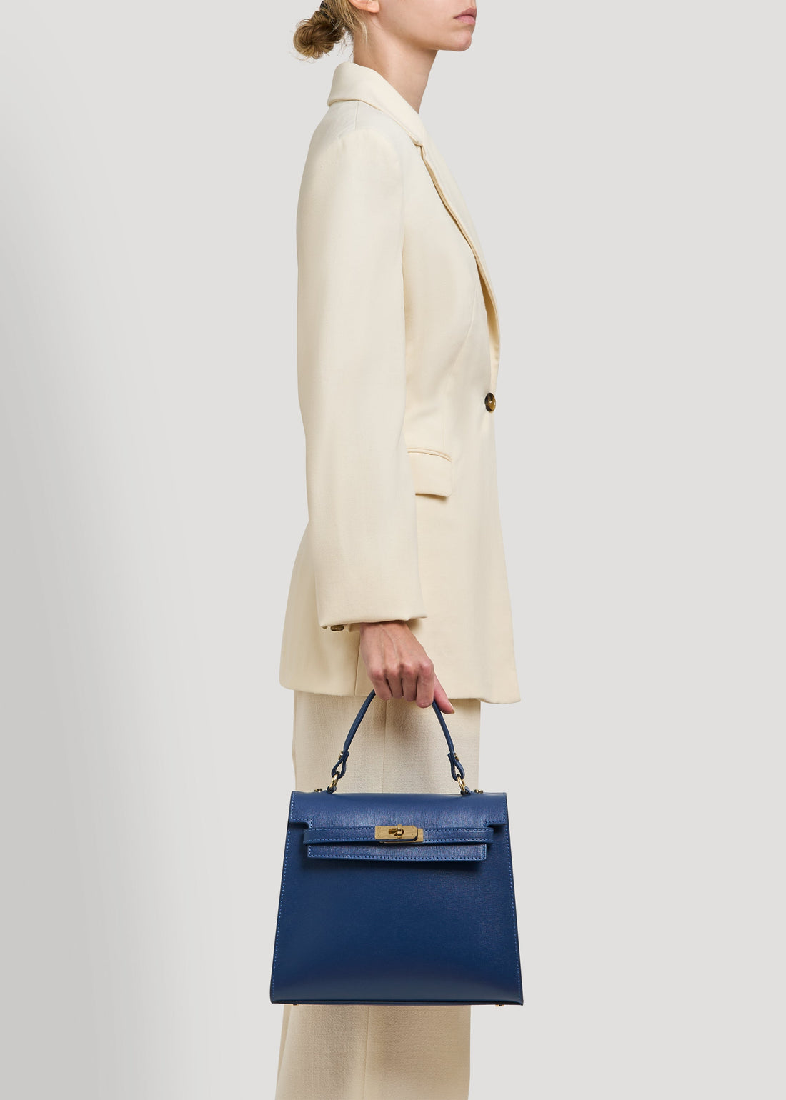 Zaira Bag in Blue Navy Saffiano Leather