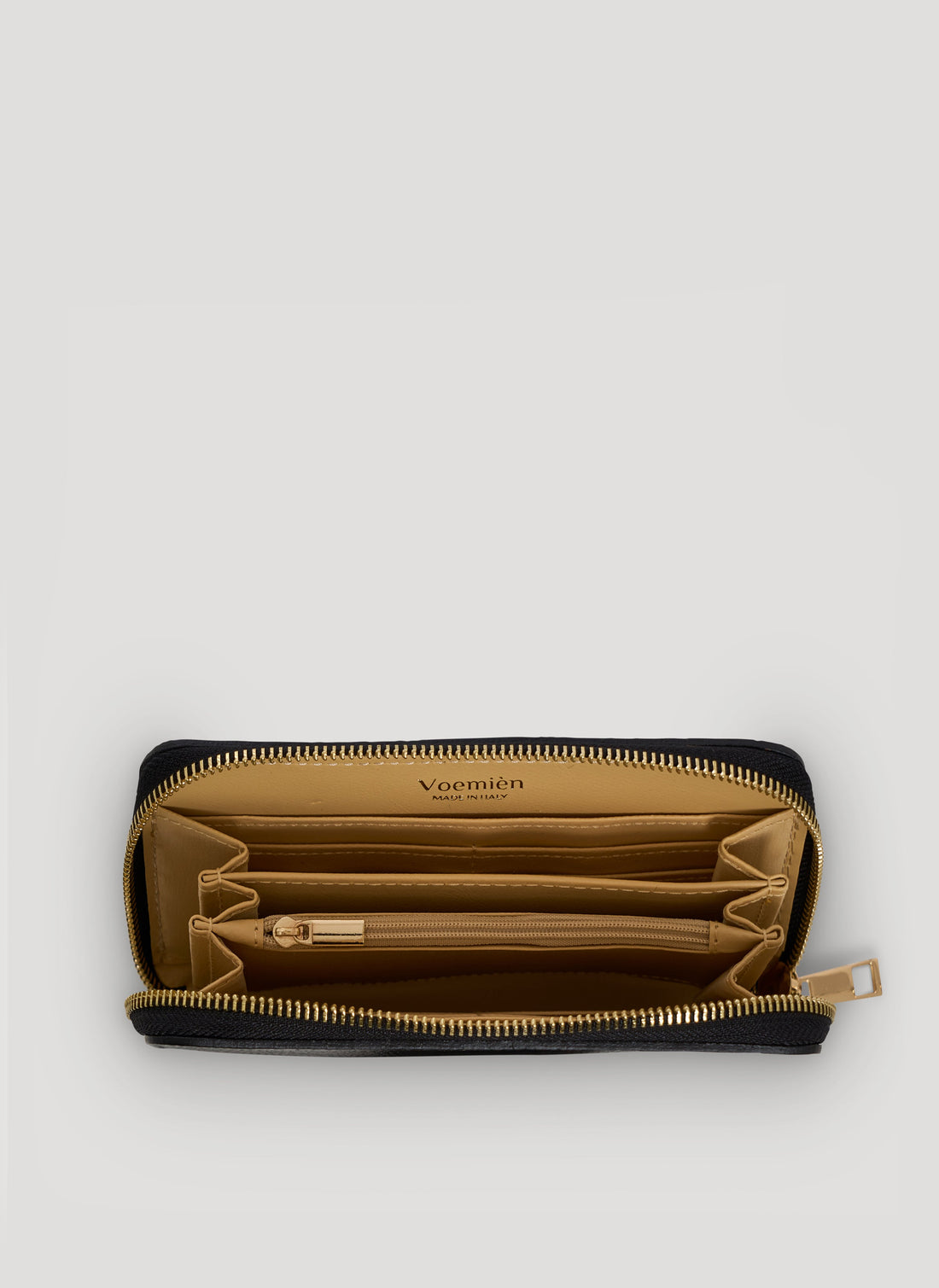 Large Wallet in Black Suede Leather