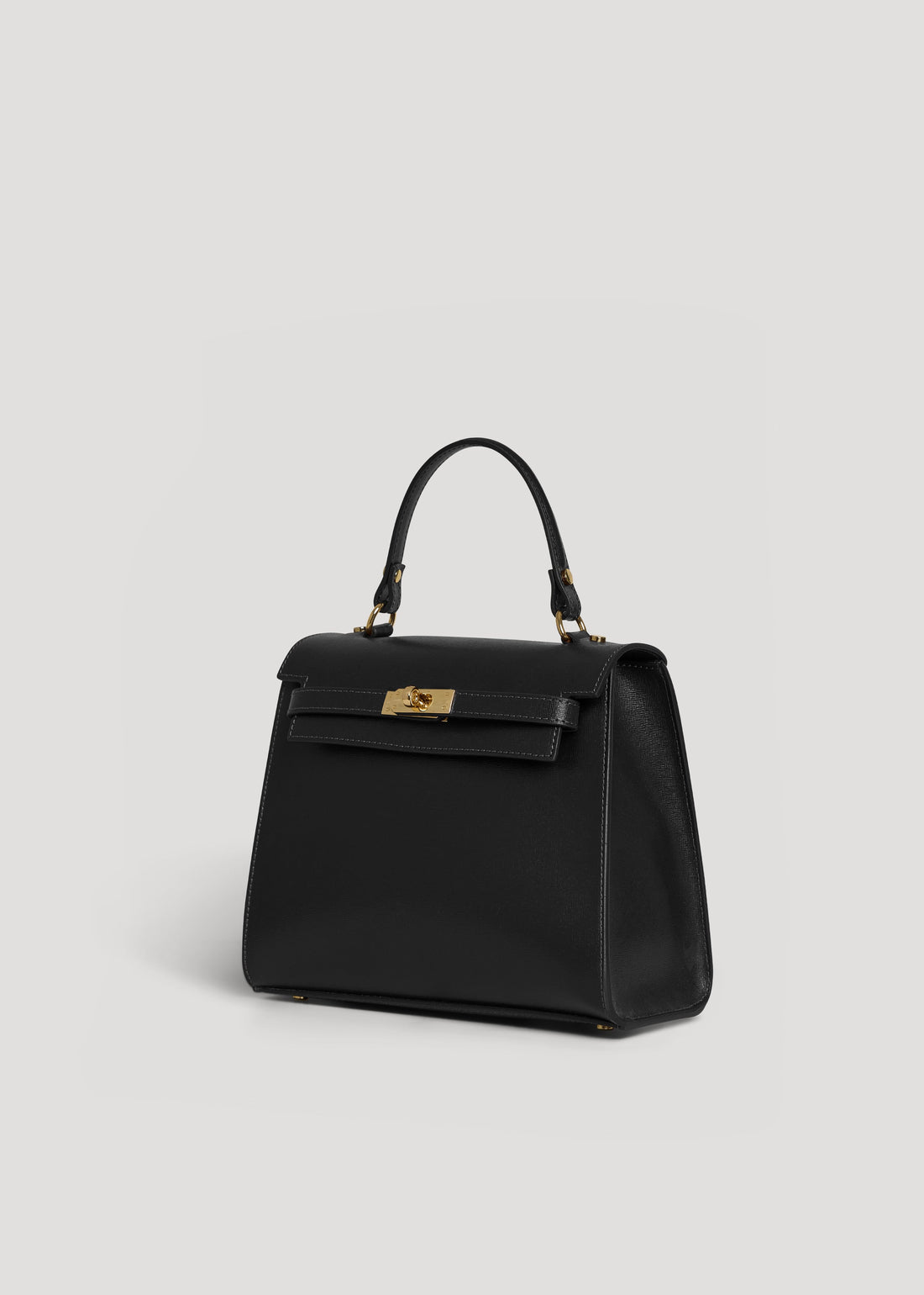 Zaira Bag in Genuine Black Saffiano Leather