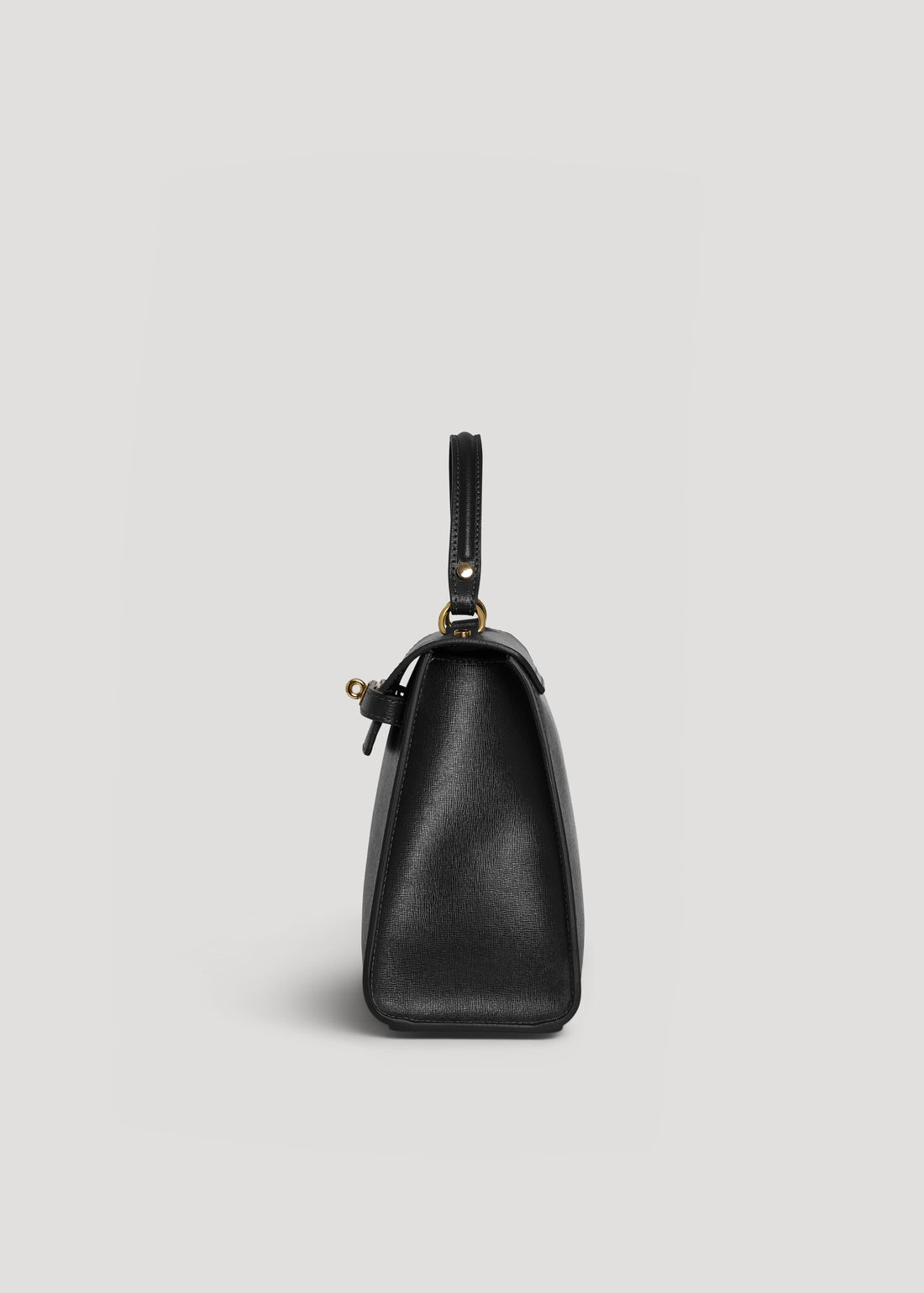 Zaira Bag in Genuine Black Saffiano Leather