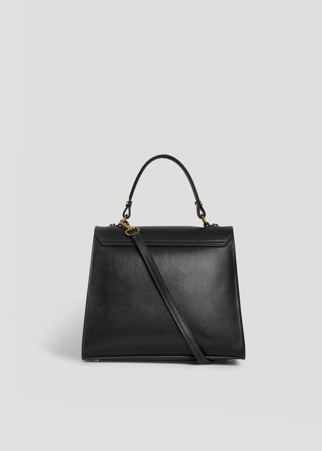 Zaira Bag in Genuine Black Saffiano Leather