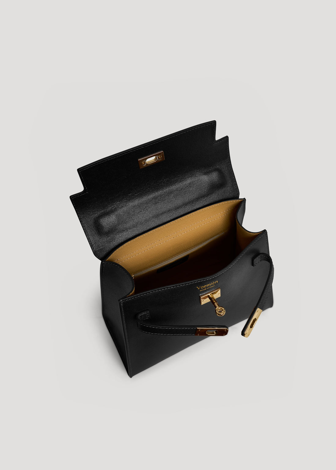 Zaira Bag in Genuine Black Saffiano Leather