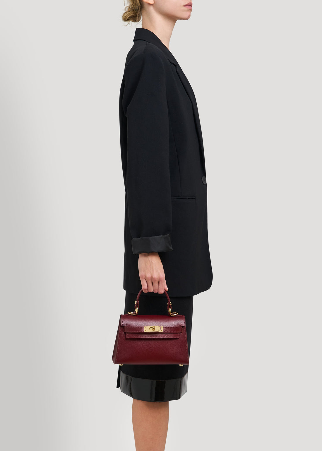 Victoria Bag in Epson Burgundy Leather