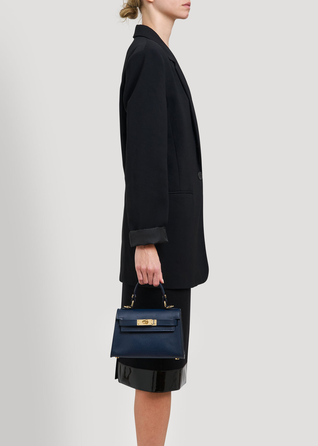 Victoria Bag in Epson Leather Navy Blue