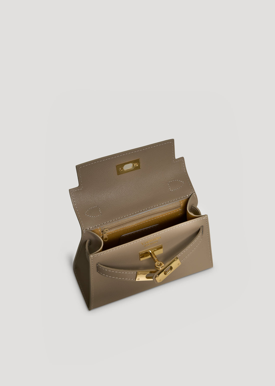Victoria Bag in Epson Leather in Dove Grey
