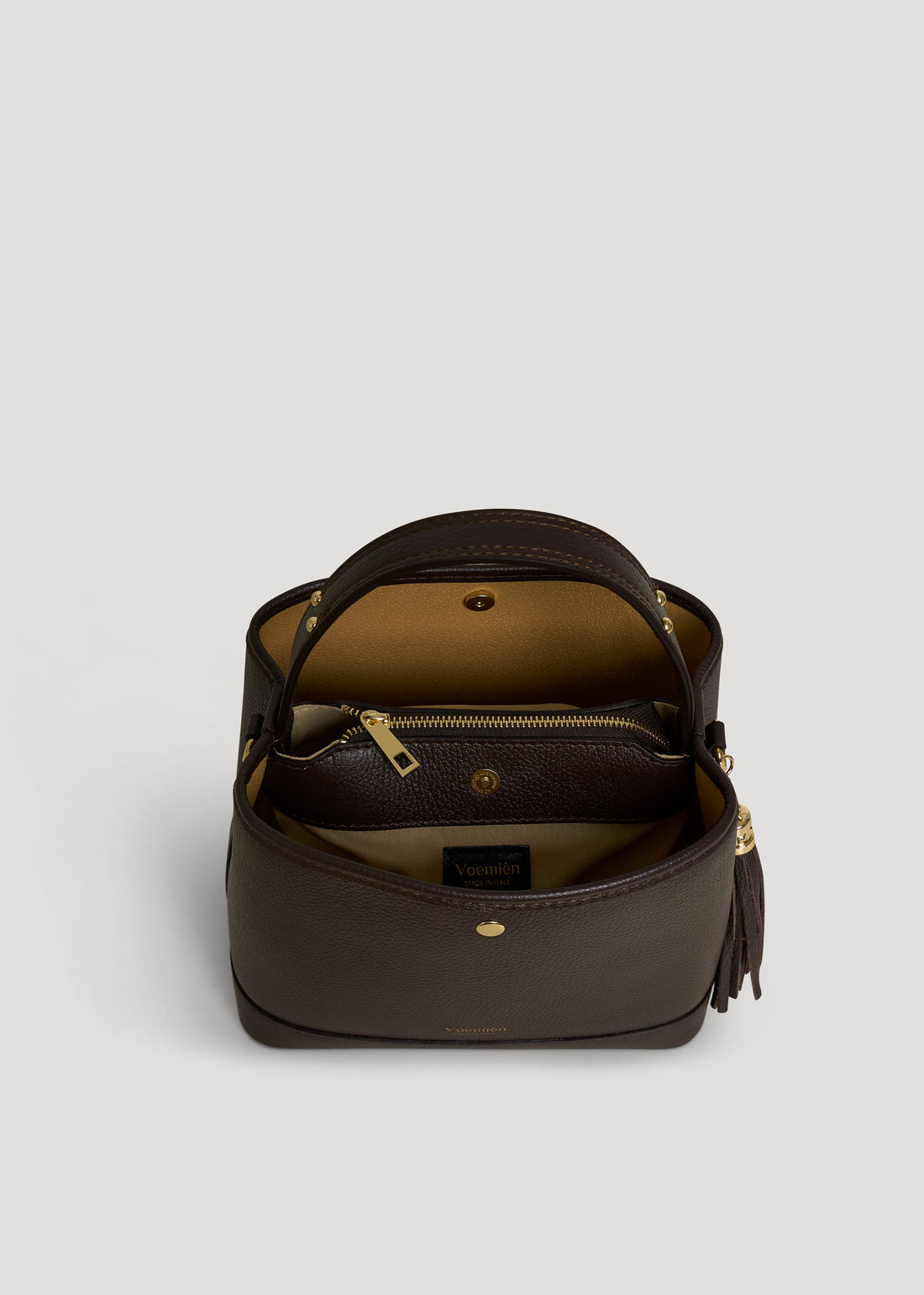 Kendy Bag in Dark Brown Dollar Leather
