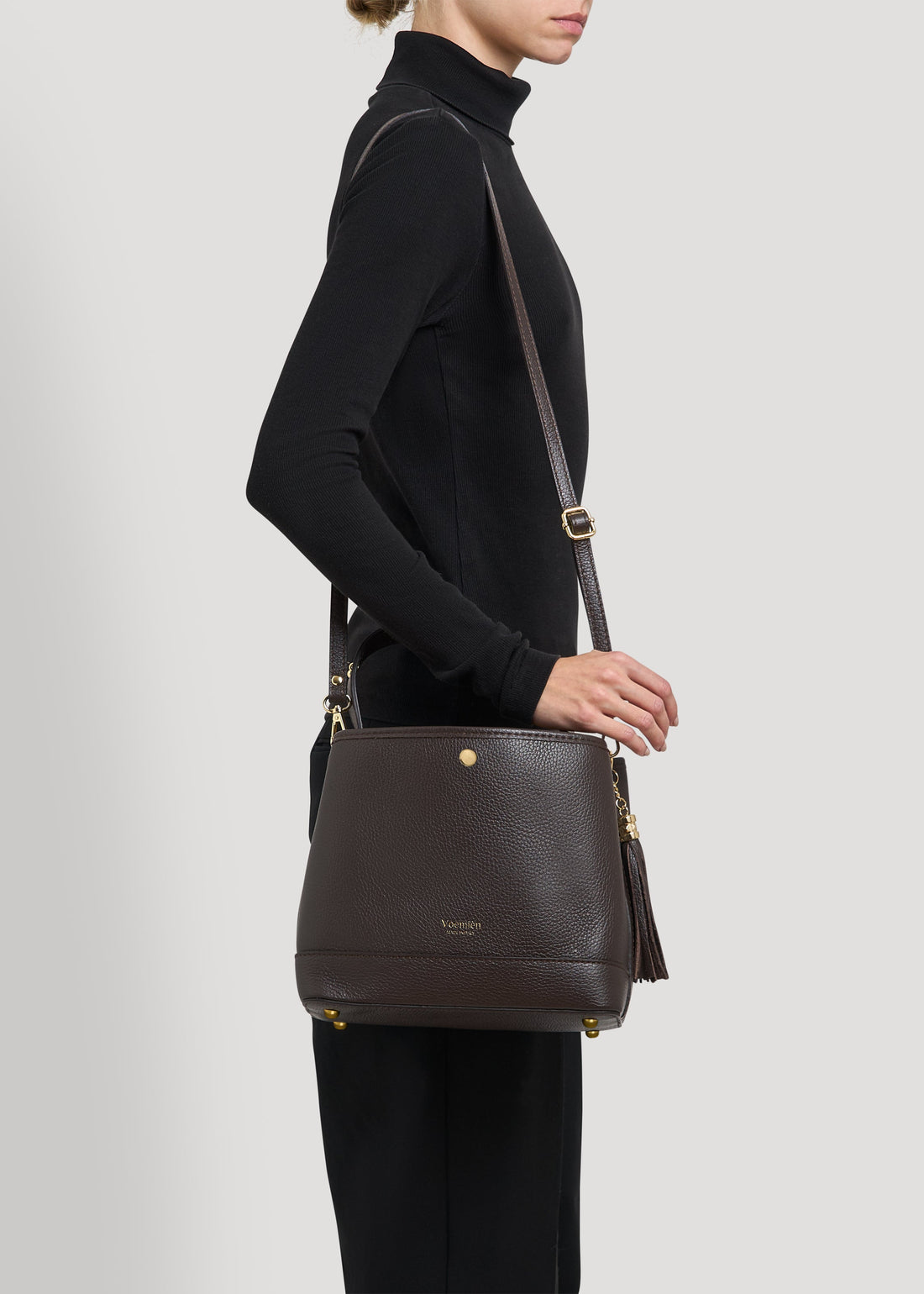 Kendy Bag in Dark Brown Dollar Leather