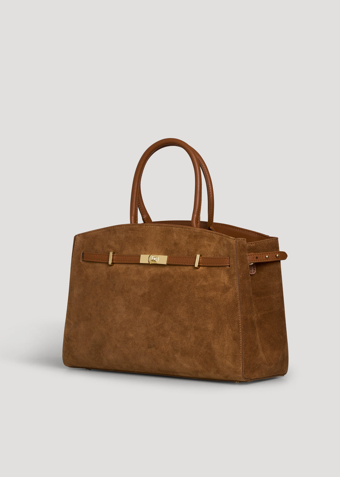 Driade Bag in Tan Suede and Dollar Leather