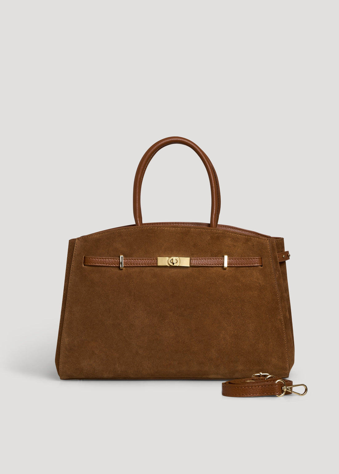 Driade Bag in Tan Suede and Dollar Leather