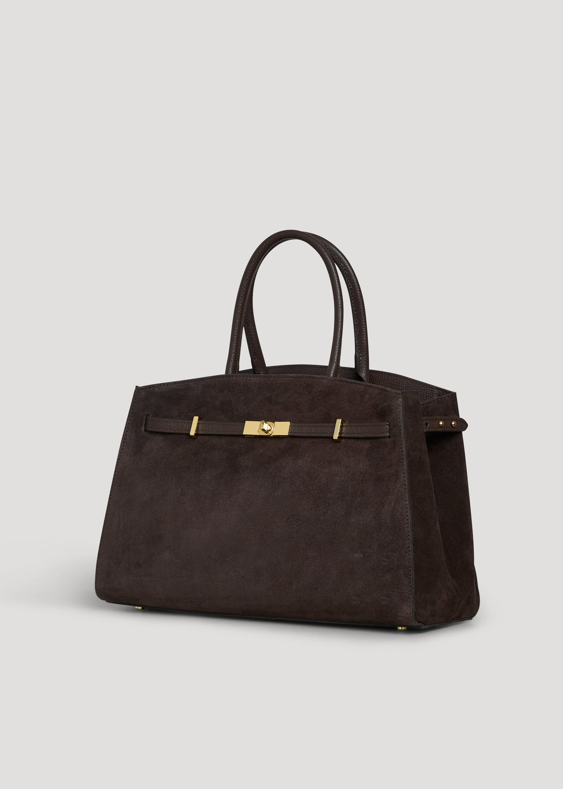 Driade Bag in Dark Brown Suede and Dollar Leather
