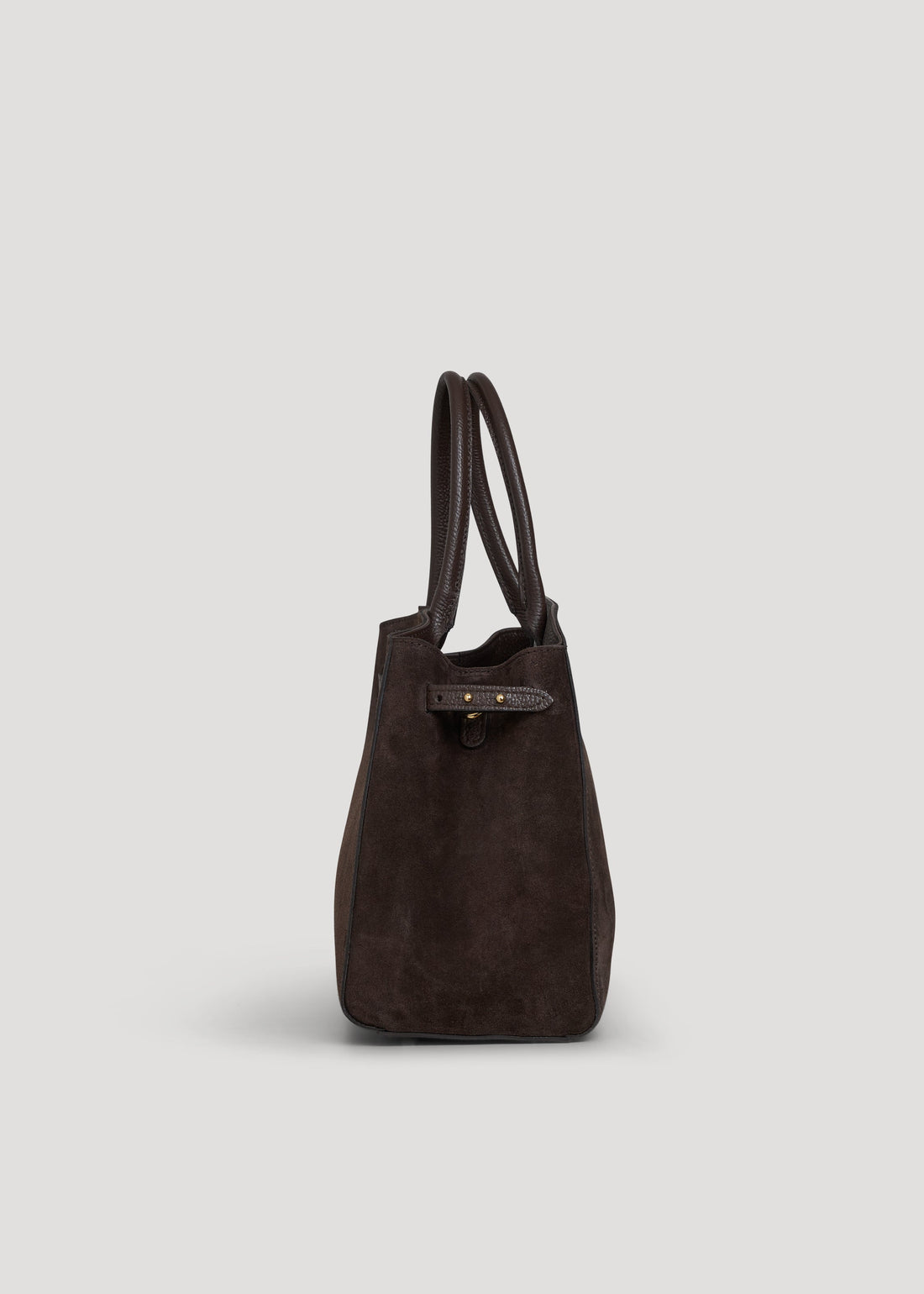 Driade Bag in Dark Brown Suede and Dollar Leather