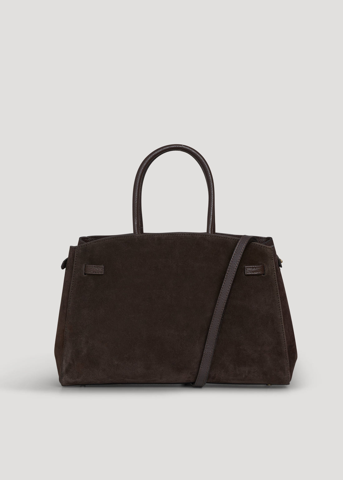 Driade Bag in Dark Brown Suede and Dollar Leather