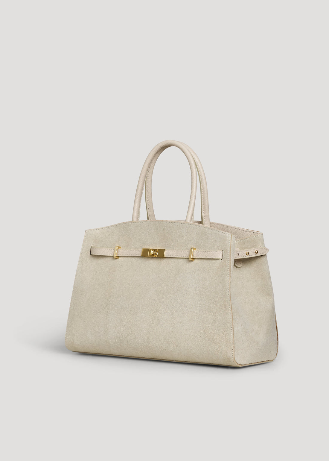 Driade Bag in Beige Suede and Dollar Leather