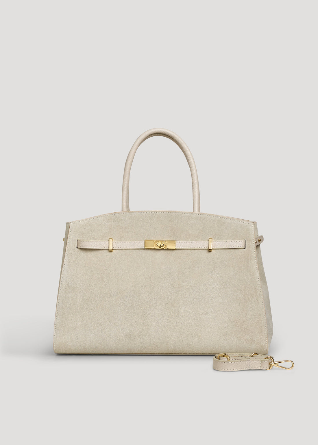 Driade Bag in Beige Suede and Dollar Leather