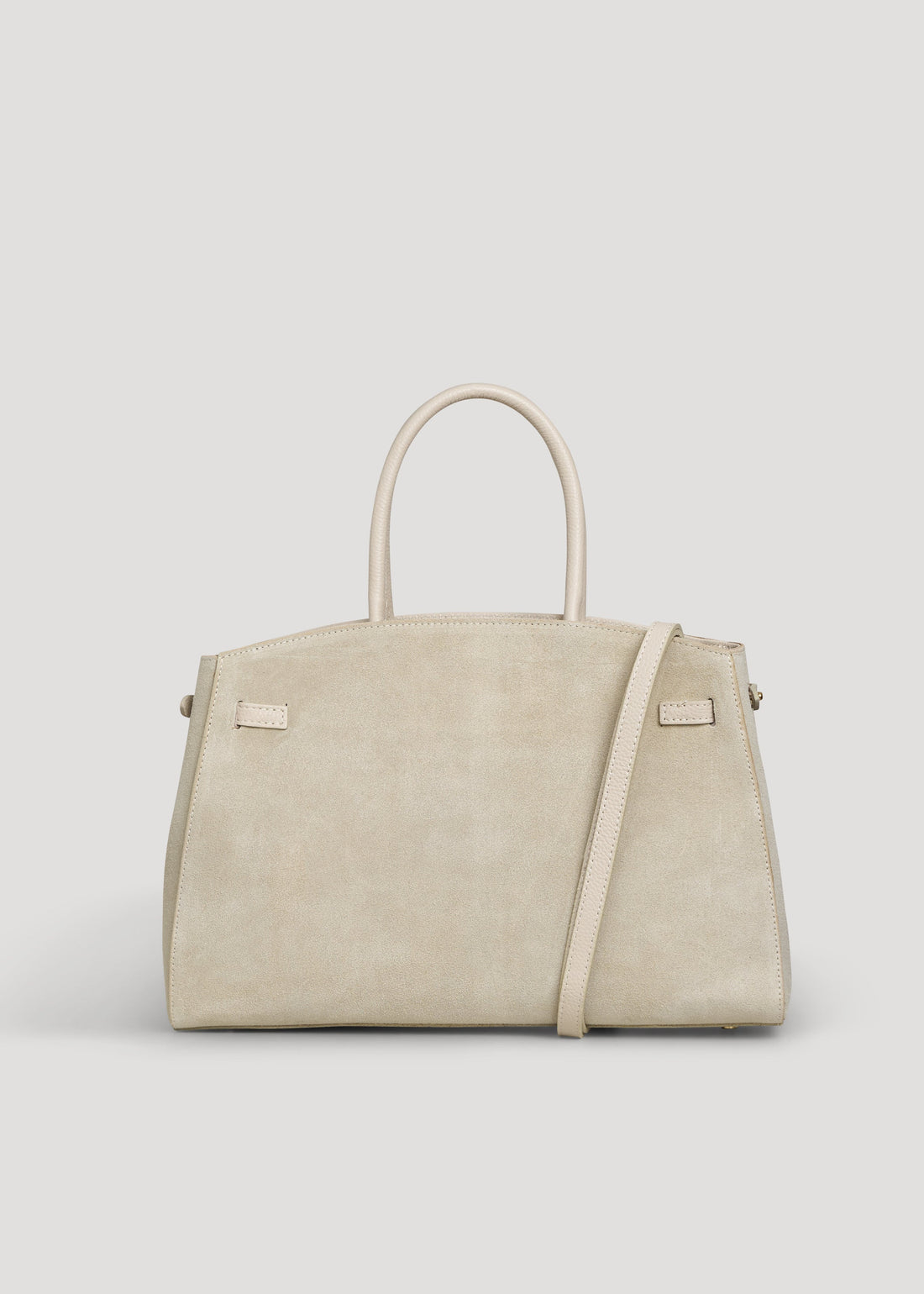Driade Bag in Beige Suede and Dollar Leather
