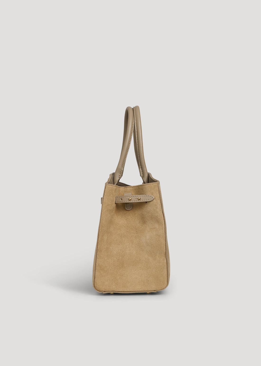 Driade Bag in Taupe Suede and Dollar Leather