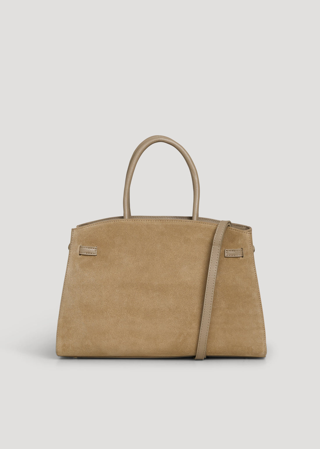 Driade Bag in Taupe Suede and Dollar Leather