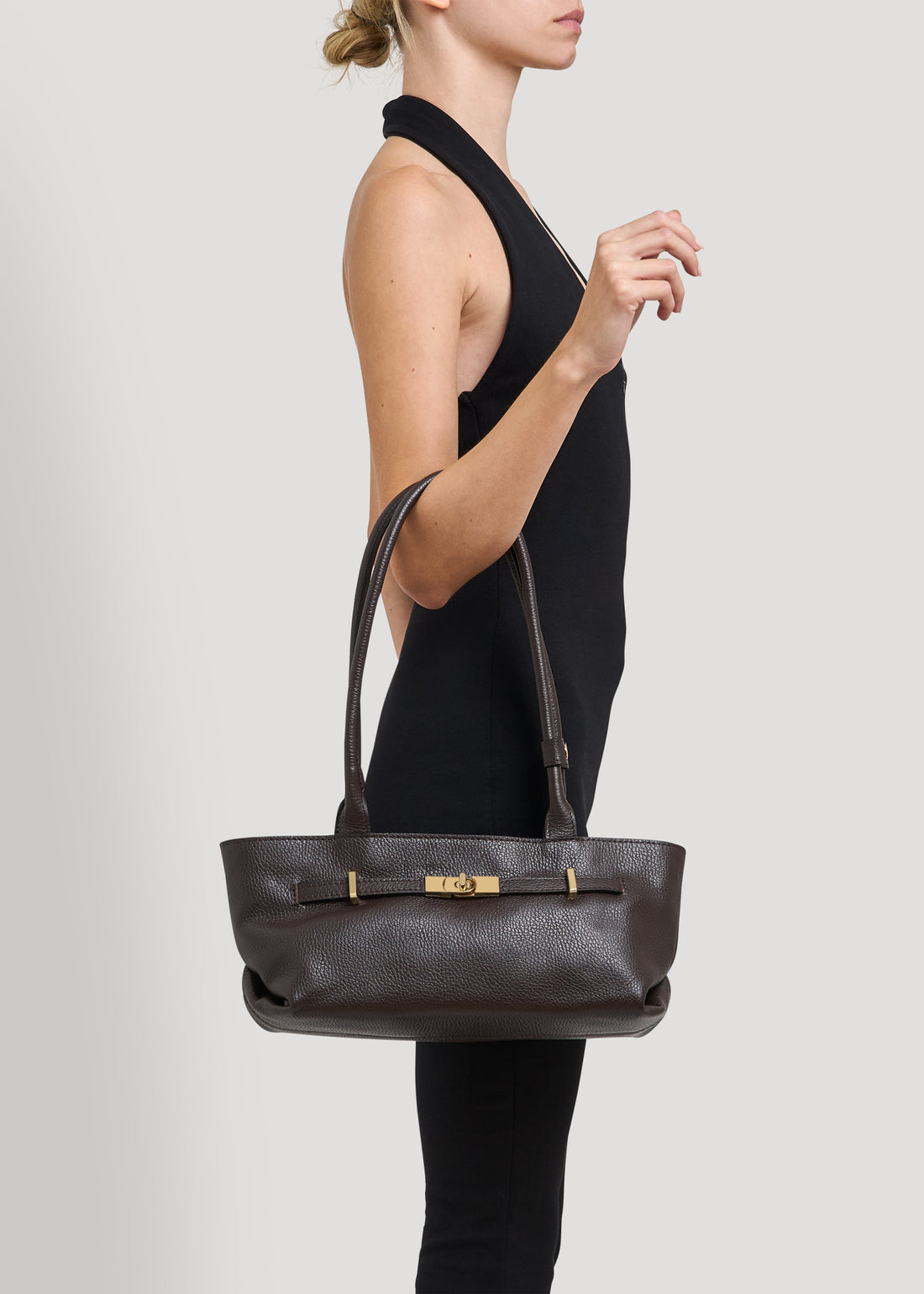 Lola Bag in Dark Brown Togo Leather