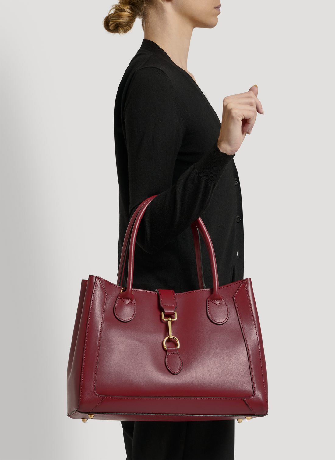 Chloe Micro Bag in Burgundy Brushed Leather