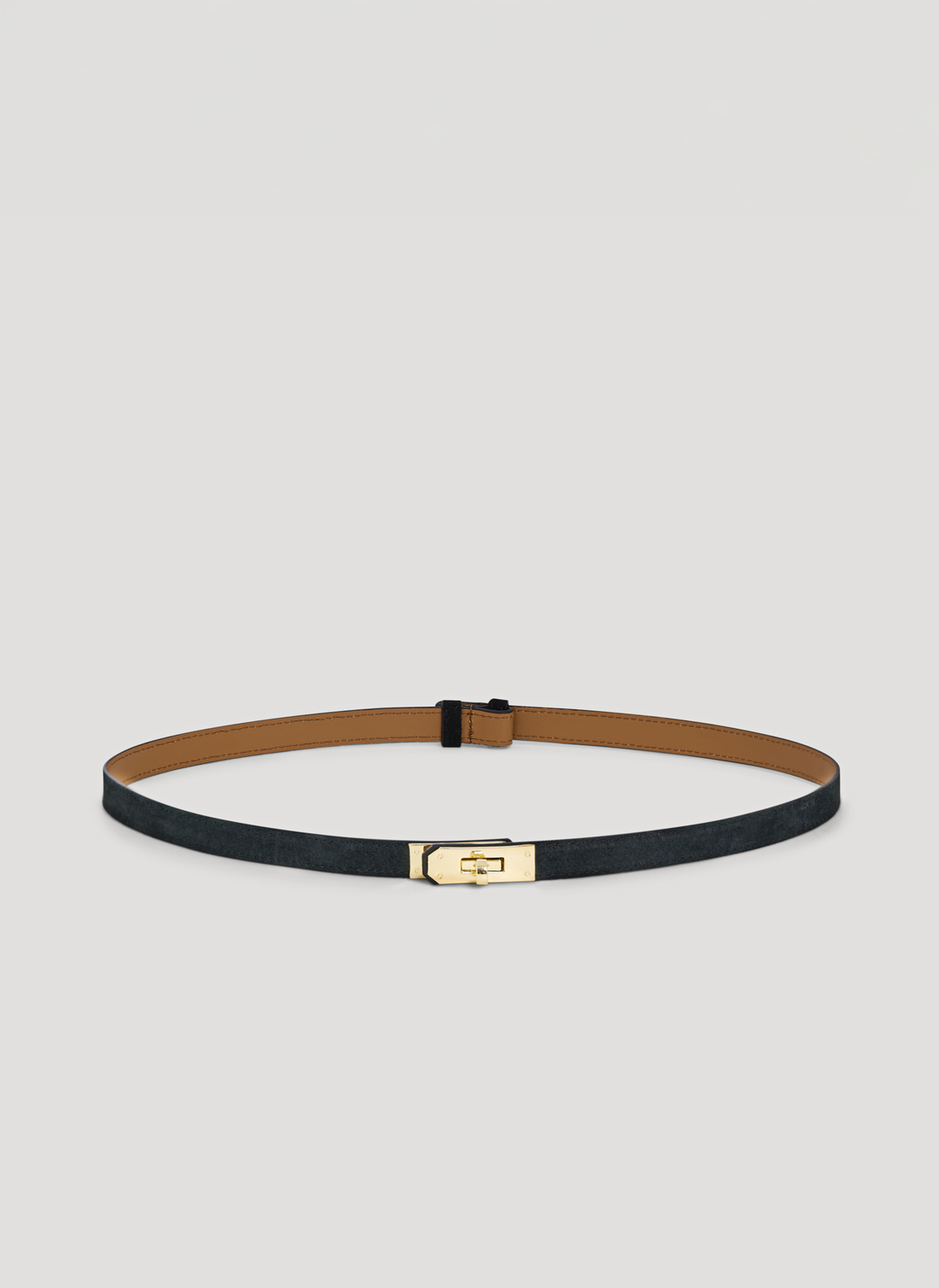 Baronne in Black Suede Leather Belt