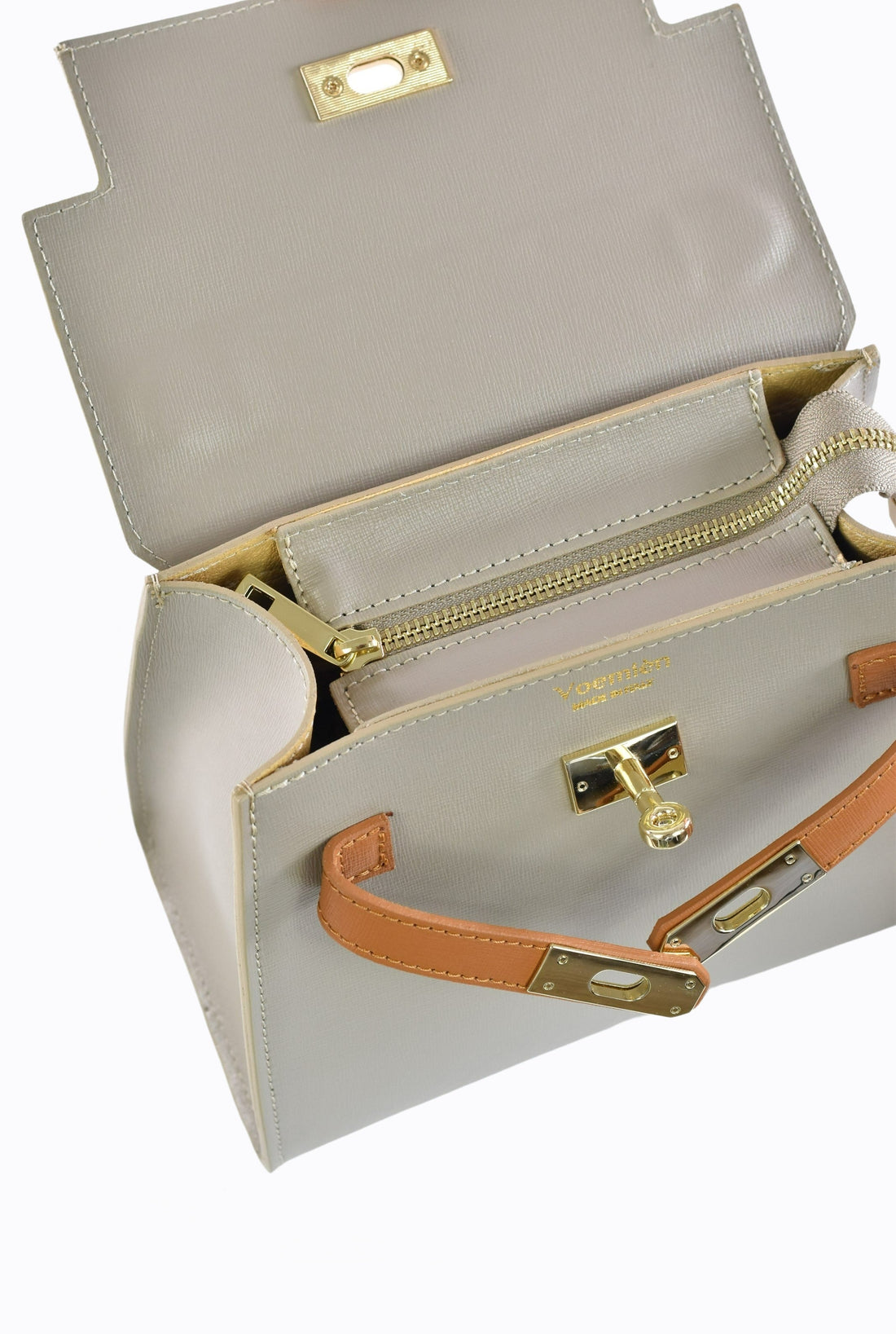 Freydis  Limited Edition Bag in Taupe Saffiano Leather