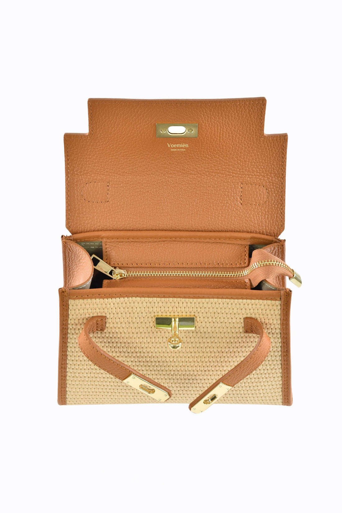 Borsa Freydis in pelle Dollaro e Rafia Cuoio