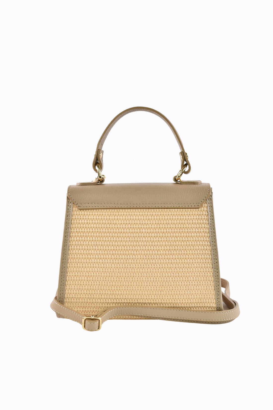 Borsa Freydis in pelle Dollaro e Rafia Tortora