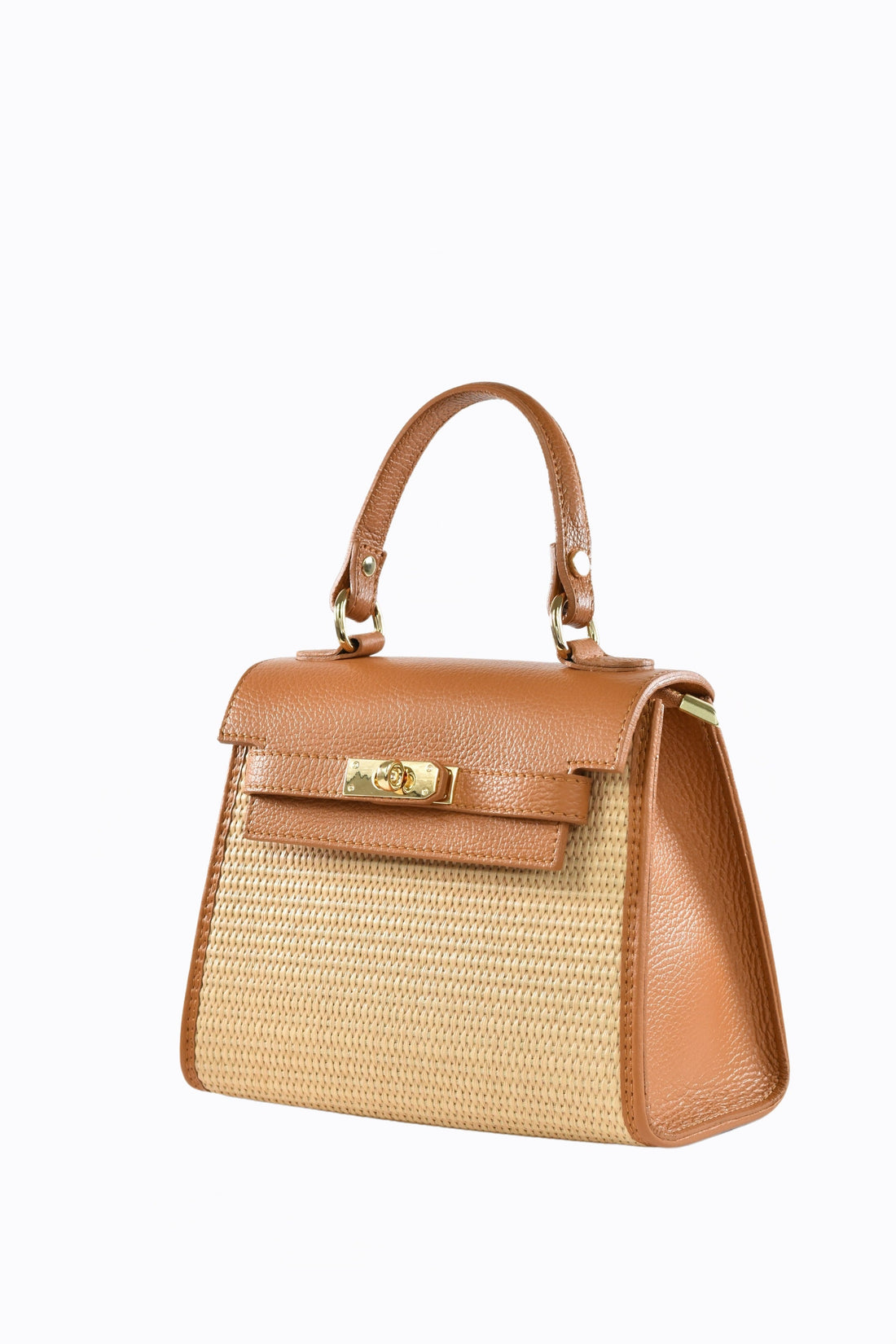 Borsa Freydis in pelle Dollaro e Rafia Cuoio