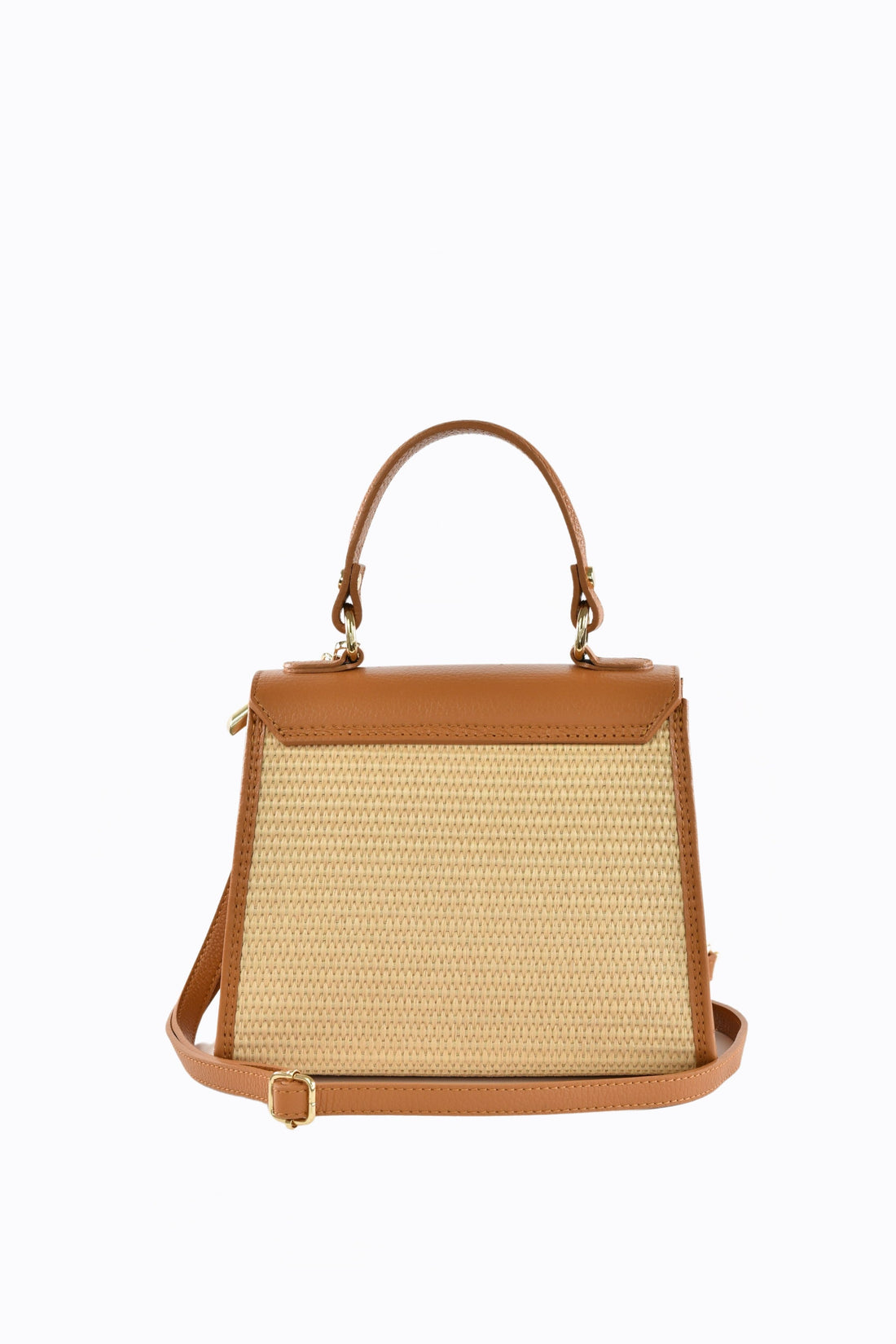 Borsa Freydis in pelle Dollaro e Rafia Cuoio