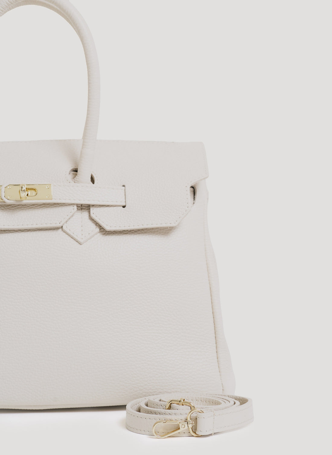 Elizabeth Bag in Cream Togo Leather